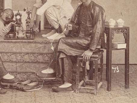 Très ancienne photo vers 1880 représentant six 