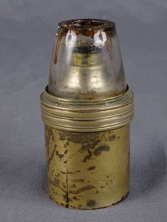 Petite et ancienne lampe à opium de voyage en 