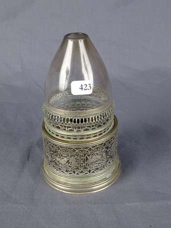 Très jolie et ancienne lampe de fumeur d'opium en 