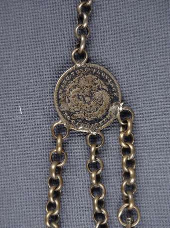 Ancien nécessaire de nettoyage de pipe à opium en 