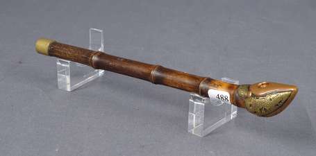 Ancienne petite pipe à tabac de fumerie, en bambou