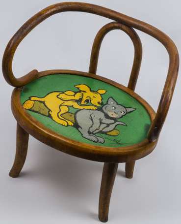 BENJAMIN RABIER (1864-1939) : Chaise d'enfant en 