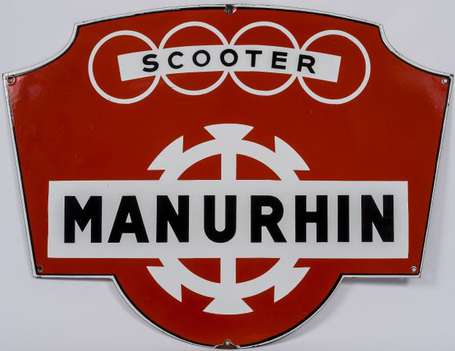 SCOOTER MANURHIN : Plaque émaillée, Emaillerie 