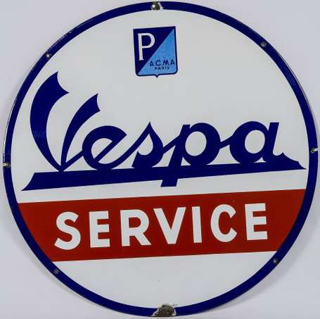VESPA Service : Plaque émaillée, Emaillerie 