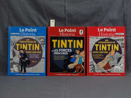 Hergé : Tintin ; 3 livres Historia : Les 