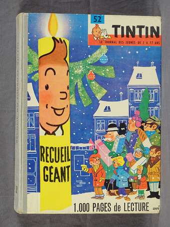 Tintin : reliure 52 des n°686 à 705 en très bel 