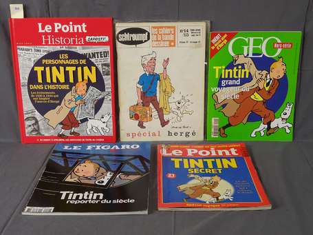 Hergé : 5 livres et revues : Tintin dans 