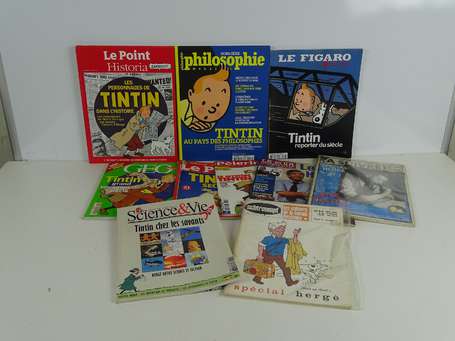 Hergé : 11 livres et revues : Tintin dans 