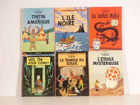 Hergé : Tintin : 6 albums ; Tintin en Amérique en 
