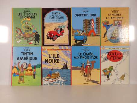 Hergé : Tintin : 8 albums en rééditions des années