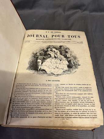 « Journal pour Tous » 1855 - Reliure illustré par 