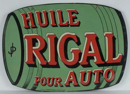 HUILE RIGAL pour Autos : Tôle lithographiée 