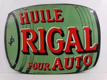 HUILE RIGAL pour Auto : Tôle lithographiée 