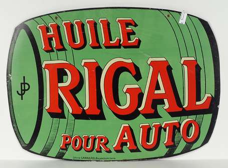 HUILE RIGAL pour Autos : Tôle lithographiée 