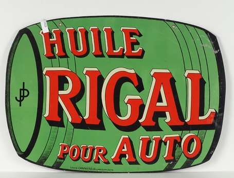 HUILE RIGAL pour Autos : Tôle lithographiée 