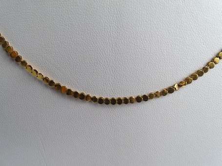 Collier en or jaune 18K (750°/00) maille ronde 