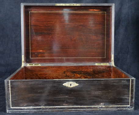 Grand coffret Napoléon III en bois noirci avec 
