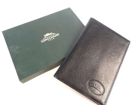 Longchamp - Porte cartes en cuir noir avec sa 