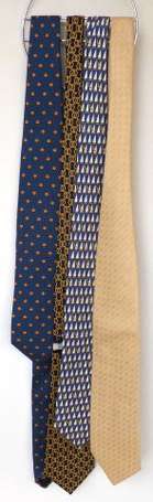 4 cravates en soie, Lancel, Céline ( 2 cravates), 