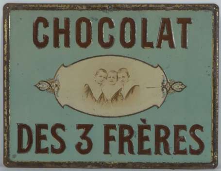 CHOCOLAT DES 3 FRERES à Lyon : Tôle lithographiée.