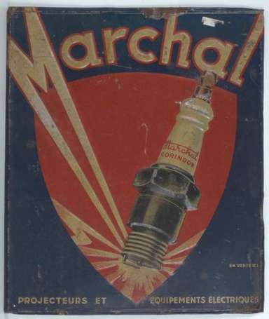 MARCHAL Bougies Automobile : Tôle lithographiée, 