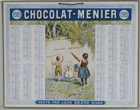 CHOCOLAT MENIER : Rare calendrier pour l'année 