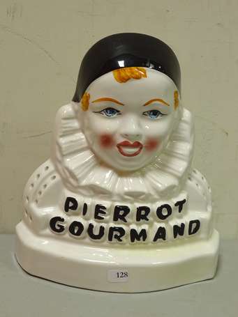 PIERROT GOURMAND - Porte sucette en porcelaine, 
