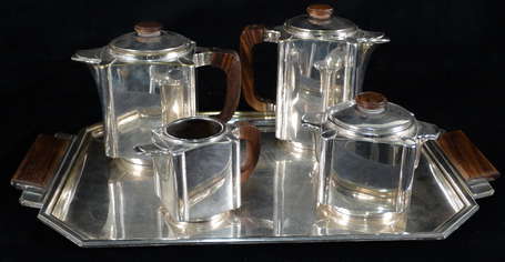 Service à thé et à café avec son plateau en métal 