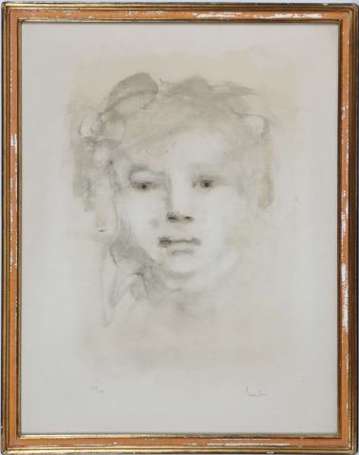 Fini Léonor 1907-1996 Visage Lithographie signée 