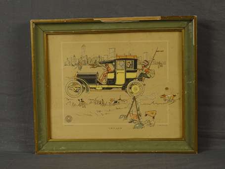 AUTOMOBILIA « Paris & Chicago » : 2 Gravures 