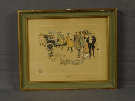 AUTOMOBILIA « Paris & Chicago » : 2 Gravures 