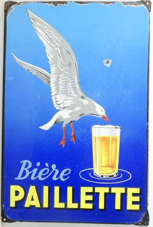 BIÈRE PAILLETTE / Le Havre : Plaque émaillée plate