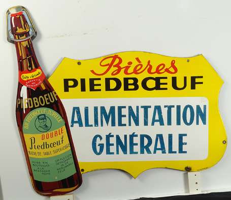 BIÈRE PIEDBOEUF « ALIMENTATION GÉNÉRALE » : Plaque