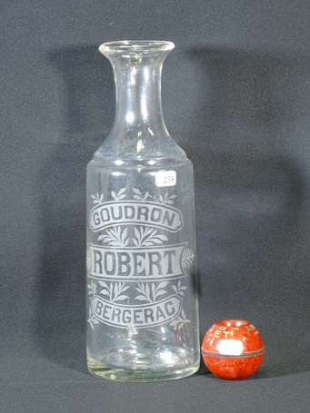 GOUDRON ROBERT / à Bergerac : Carafe sablée. Ca 