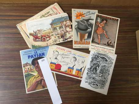 Cartes Publicitaires anciennes - env. 35 CPA 