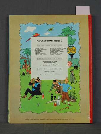 Tintin au Congo - Edition de 1958 - 4ème plat B20 