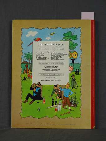 Tintin - L'Île Noire - Edition de 1956 - 4ème plat