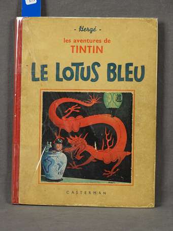 Hergé : Tintin ; Le Lotus Bleu en édition noir et 