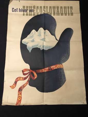 Tchécoslovaquie - affiche publicitaire ancienne 