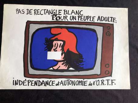 Jean EFFEL ( 1908-1982 ) - Affiche Mai 68 « Pas de