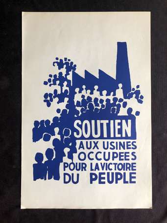 MAI 68 - affiche « Soutien aux usines occupées 