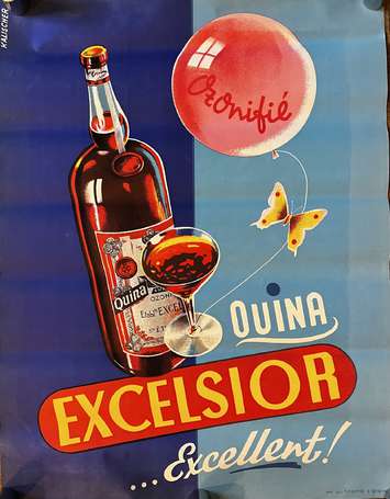 Alcool - « QUINA EXCELSIOR » - Affiche 