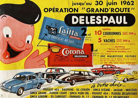 Alimentation - « Chocolat DELESPAUL » - Affiche 