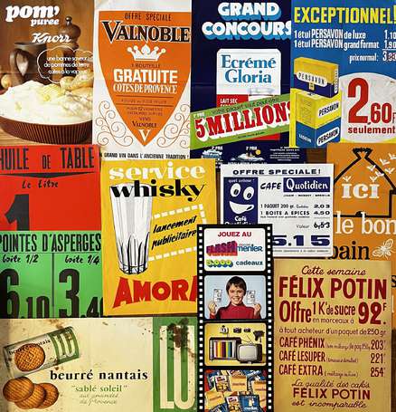 Alimentation et produits ménagers - 12 affiches 