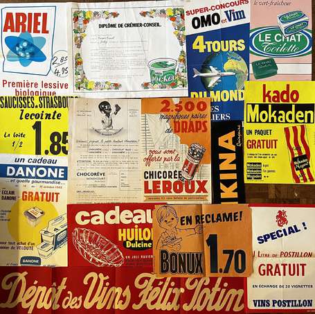 Alimentation et produits ménagers- 14 affiches 