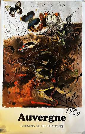 Salvador DALI - « Auvergne 1969 , chemins de fer 