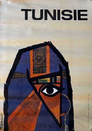 Tunisie - Affiche illustrée par CLASEN 1966. 64 x 