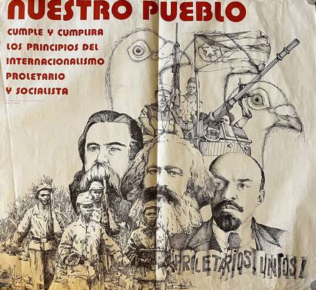 Chili - « Nuestro Pueblo , proletarios unios ».