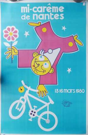 MI-CARÊME DE NANTES 1980 / Affiche illustrée par 