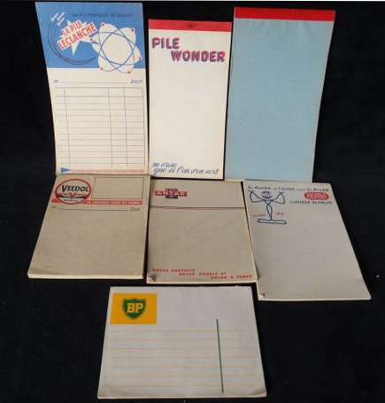 7 Carnets Publicitaires anciens - BP , Veedol , 